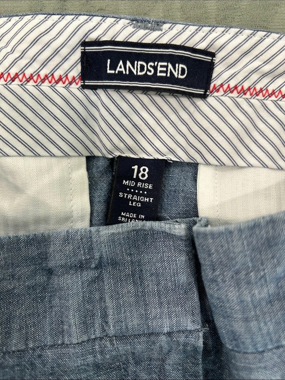 Lands’ End Chambray Cropped Pants
